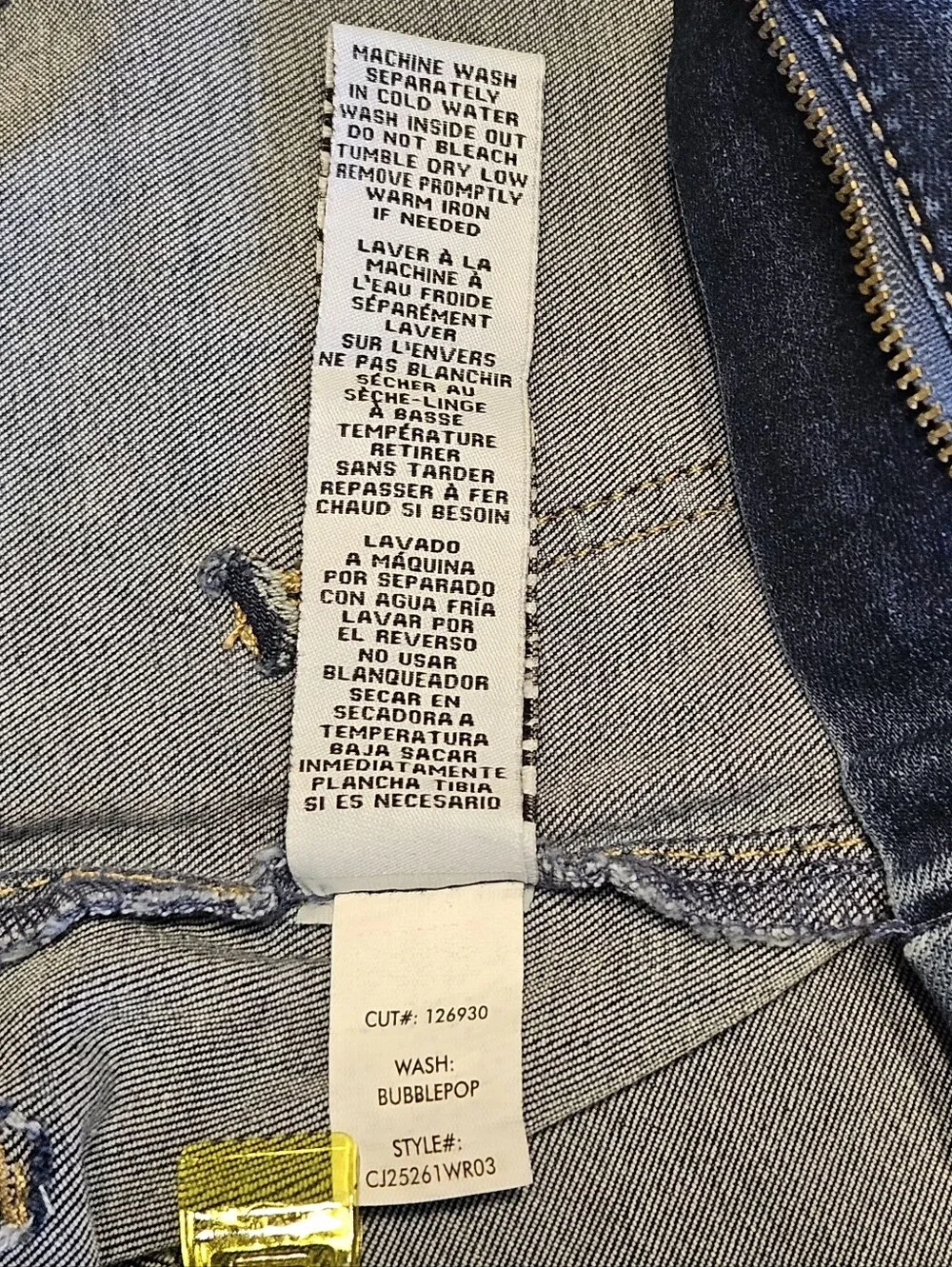 Celebrity Pink Juniors High Wide-Leg Patch Pocket Dark Wash Jeans Size 11/30 NWT - Picture 16 of 16